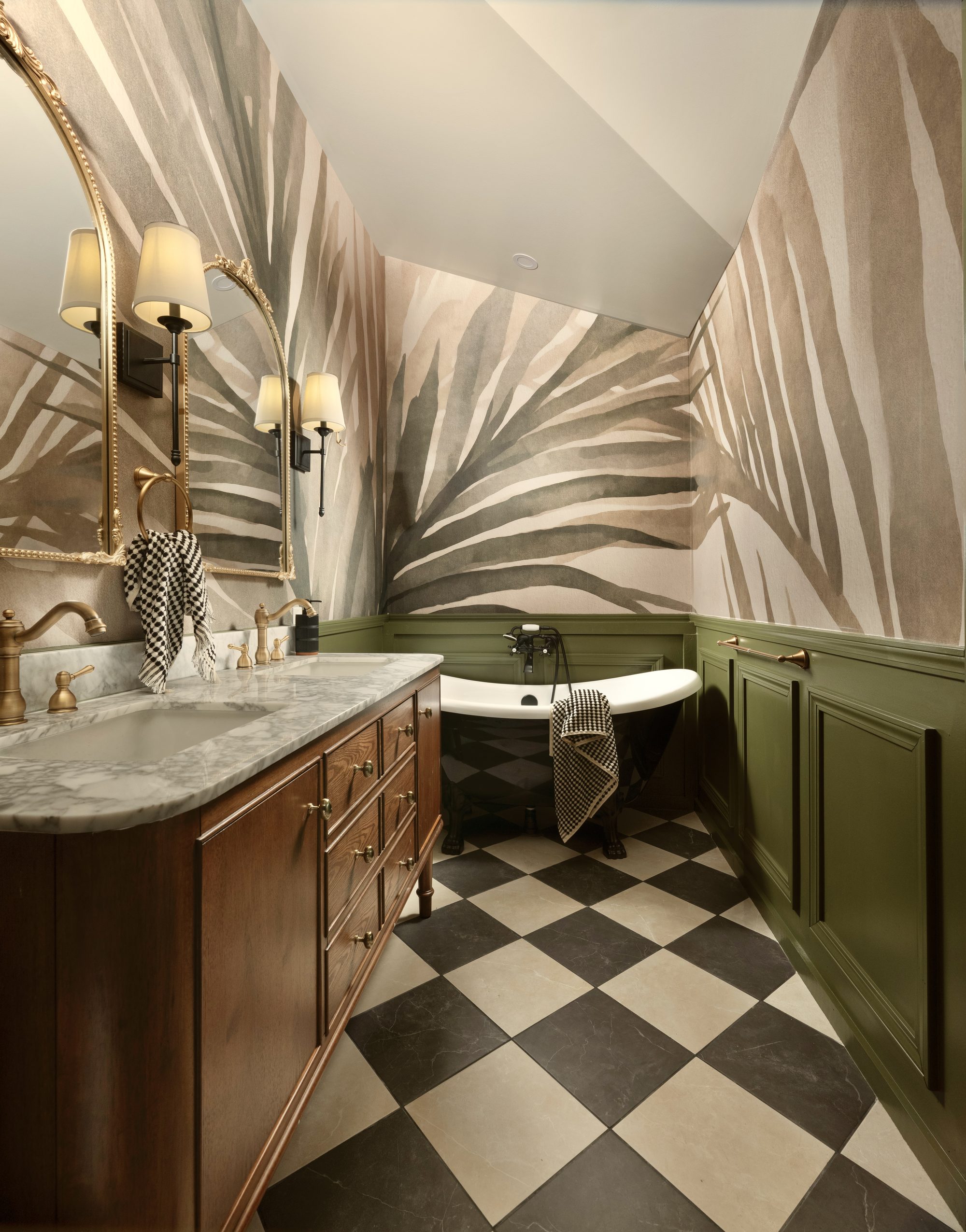 Designer bathroom renovation with clawfoot tub, Kailua